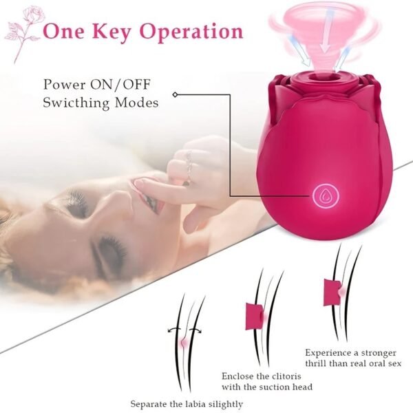 10 speed powerful vibrator rose clitoral suction cup vibrator female clitoral stimulator tongue licking nipple sex toy vibration - Image 2