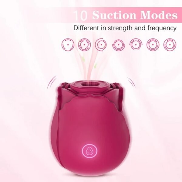 10 speed powerful vibrator rose clitoral suction cup vibrator female clitoral stimulator tongue licking nipple sex toy vibration - Image 11