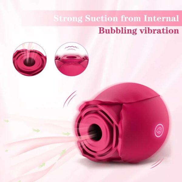 10 speed powerful vibrator rose clitoral suction cup vibrator female clitoral stimulator tongue licking nipple sex toy vibration - Image 5