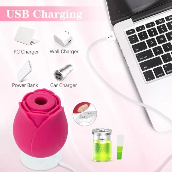 10 speed powerful vibrator rose clitoral suction cup vibrator female clitoral stimulator tongue licking nipple sex toy vibration - Image 7