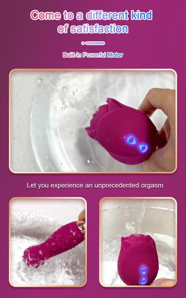 Rose Sucking Vibrator for Women Nipple Clit Stimulator Dildo Wiggle Clitoris Sucker Sex Toy Female Thrusting Vibrating Massager - Image 11