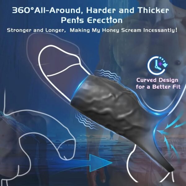 Vibrating Penis Sleeve Penis Ring Adult Sex Toy Men Women Penis Ring Vibrator Large G-Spot Stimulation Sex Toys Mens Pleasure - Image 12