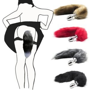 Sexy Fox Tail Anal Plug Anal Toy For Women Adult Sex Product Men Butt Plugs Stainles Steel Anal Plug Cosplay Sex Toys For Couple