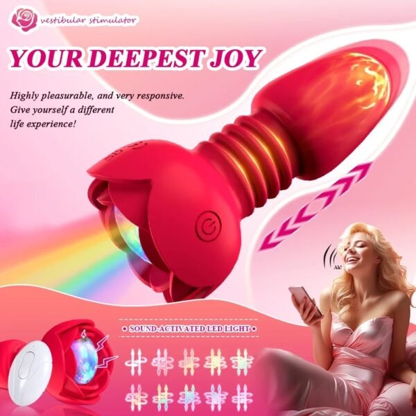 Wireless Bluetooth Voice-Activated LED Butt Plug APP Remote Control Telescopic Anal Vibrator Dildo Male Prostate Stimulator Gay - Image 2