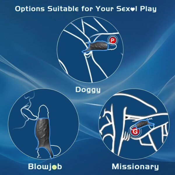 Vibrating Penis Sleeve Penis Ring Adult Sex Toy Men Women Penis Ring Vibrator Large G-Spot Stimulation Sex Toys Mens Pleasure - Image 15