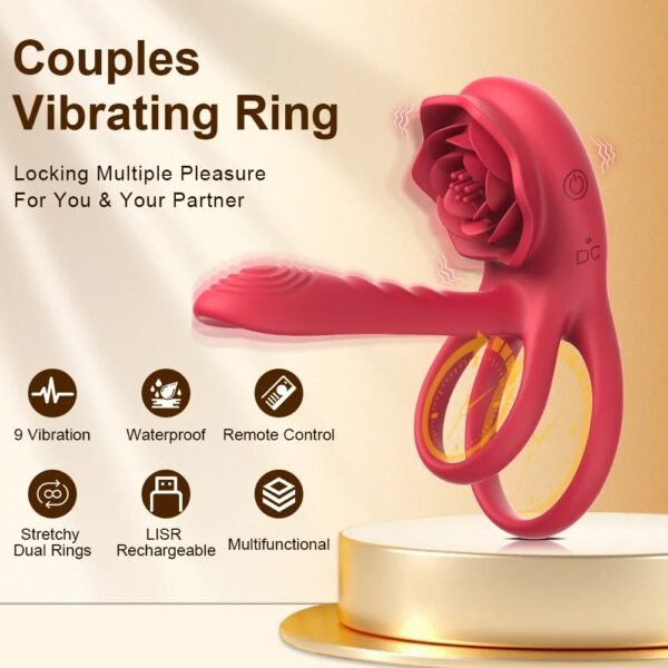 Wireless Remote Control Cockring Vibrator Clitoris Stimulation Delay Ejaculation  Cock Ring Penis Ring Adults Sex Toy for Couple - Image 4