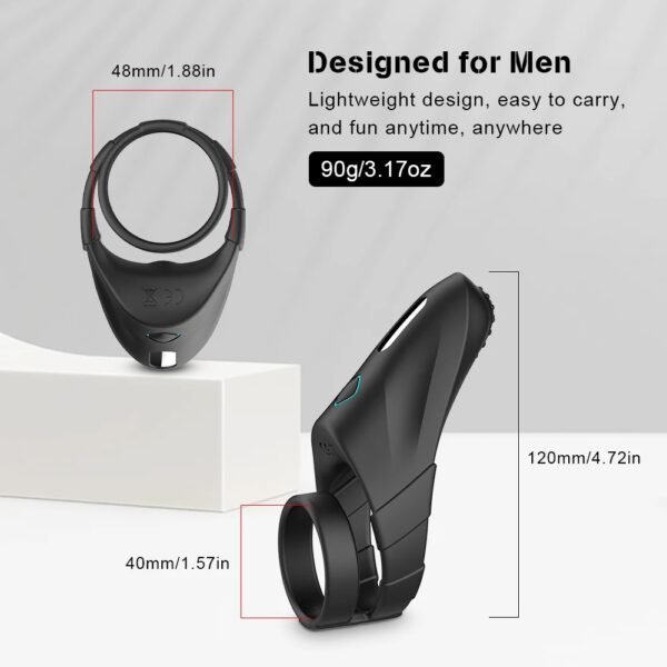 10 Modes Penis Ring Vibrators Male Cock Ring Automatic Masturbator Delay Trainer Penis Rings Sex Toys Men's Massage Masturbation - Image 5