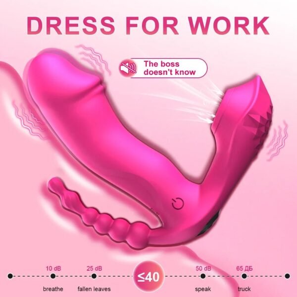 3 & 1 Powerful Licking Sucking Vibrator Female Anal Beads Wear Panties Vagina Massager Clit Stimulator Dildo Oral Vacuum Suction - Image 6