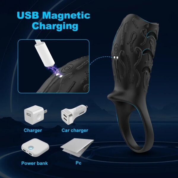 Vibrating Penis Sleeve Penis Ring Adult Sex Toy Men Women Penis Ring Vibrator Large G-Spot Stimulation Sex Toys Mens Pleasure - Image 6