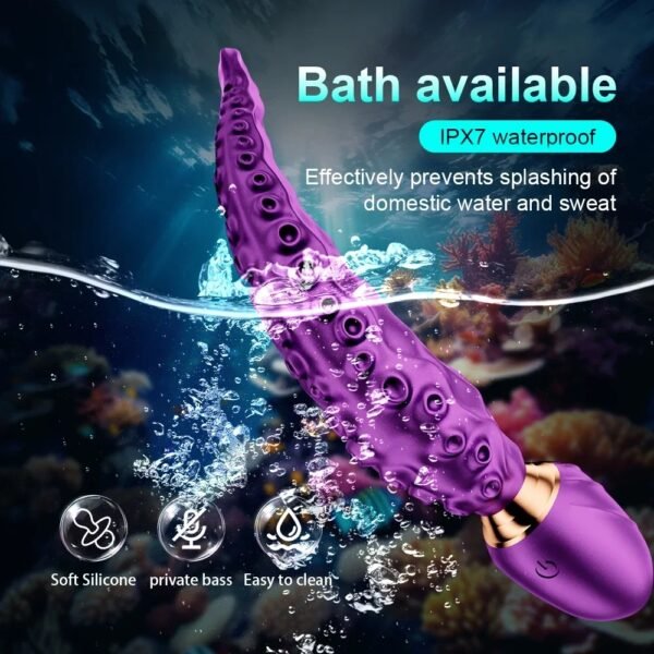 Octopus Tentacle Anal Vibrator Female G-Spot Clit Vagina Stimulation 360° Rotation Silicone Dildo Masturbation Sex Toys Women - Image 6
