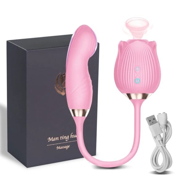Rose Sucking Vibrator for Women Nipple Clit Stimulator Dildo Wiggle Clitoris Sucker Sex Toy Female Thrusting Vibrating Massager - Image 8