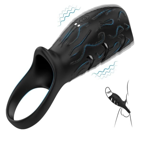 Vibrating Penis Sleeve Penis Ring Adult Sex Toy Men Women Penis Ring Vibrator Large G-Spot Stimulation Sex Toys Mens Pleasure - Image 9
