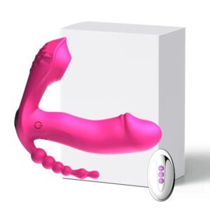 3 & 1 Powerful Licking Sucking Vibrator Female Anal Beads Wear Panties Vagina Massager Clit Stimulator Dildo Oral Vacuum Suction